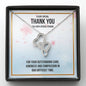 "TO A VERY SPECIAL NURSE THANK YOU DOUBLE HEART NECKLACE"