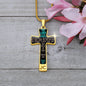 "THE LORD IS MY STRENGTHEN AND MY SHEILD NECKLACE"